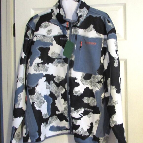 NWT SCHNEE'S Camouflage Softshell, Fleece Lined Full Zip Jacket Size XL - Picture 1 of 5
